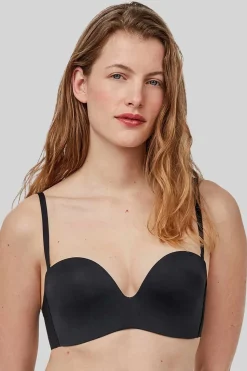 Gisela Sujetador push up escote extremo negro Discount