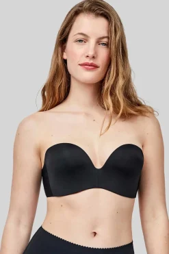 Gisela Sujetador push up escote extremo negro Discount