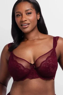 Dorina Sujetador sin relleno de cobertura total Lyra Satin rojo Sale