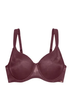 Dorina Sujetador sin relleno de cobertura total Origins Shimmer Mesh rojo New