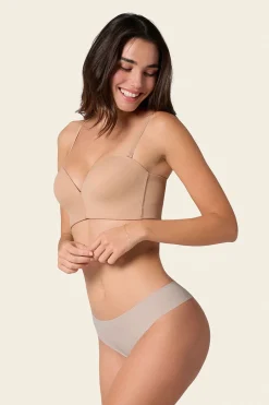 Leonisa Sujetador sin tirantes Antigravedad Nueva Edición - Máximo soporte - No se cae beige Sale