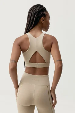 Born Living Yoga Sujetador top deportivo Gold beige Clearance