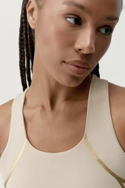 Born Living Yoga Sujetador top deportivo Gold beige Clearance