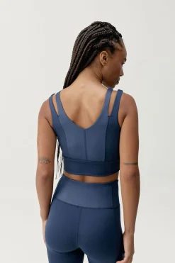 Born Living Yoga Sujetador top deportivo Maan azul Outlet