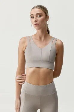 Born Living Yoga Sujetador top deportivo Maan gris kaki Online