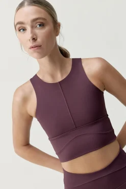 Born Living Yoga Sujetador top deportivo Saori morado burdeos