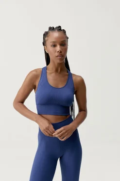 Born Living Yoga Sujetador top deportivo Zina azul Clearance