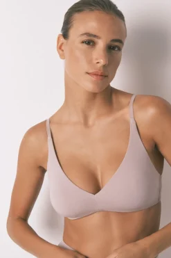 Women'secret Sujetador triangular algodón beige nude Discount