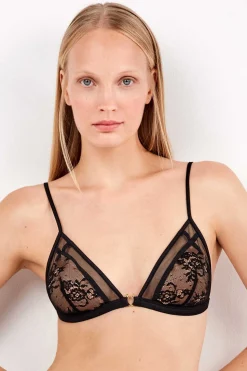 Gisela Sujetador triangular encaje all-over negro Best