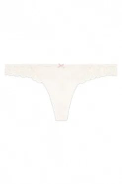 Women'secret Tanga encaje cintura gris rosa Clearance