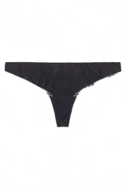 Women'secret Tanga encaje tul negro Sale