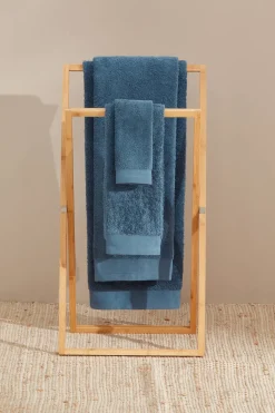 Textura Toalla baño rizo algodón egipcio 90x150cm. azul Outlet