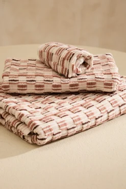 Calma House Toalla de baño de algodón de rizo jacquard Mercurio naranja