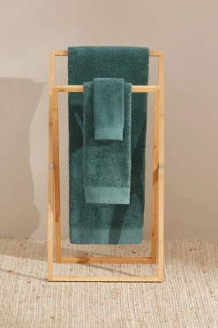 Textura Toalla ducha rizo algodón egipcio 70x140cm. verde New