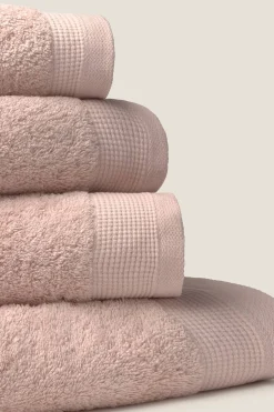 Textura Toalla ducha rizo algodón egipcio 70x140cm. rosa Clearance