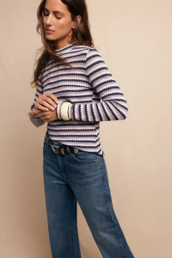 Slowlove Top básico estructura Estampado blanco Online