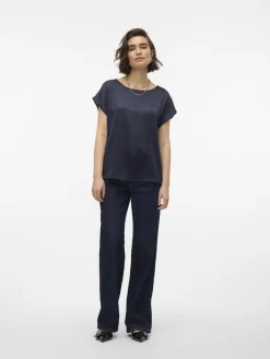 Vero Moda Top de manga corta Azul marino Outlet