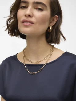 Vero Moda Top de manga corta Azul marino Outlet