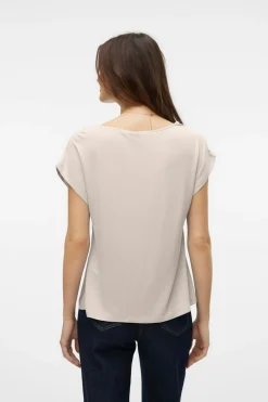 Vero Moda Top de manga corta Beige Outlet