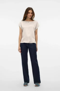Vero Moda Top de manga corta Beige Outlet