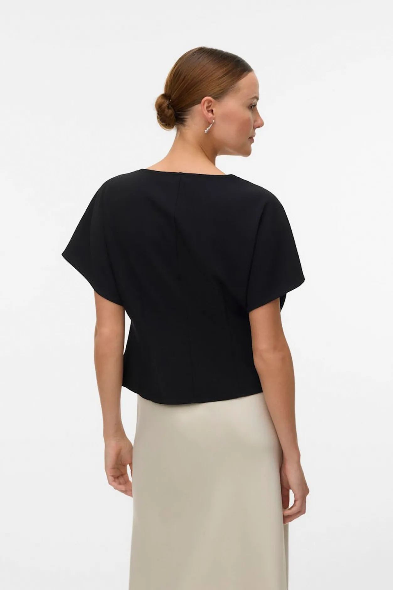 Vero Moda Top de manga corta murciélago Negro New