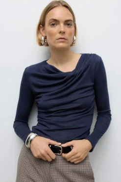 Vero Moda Top de manga larga Azul marino Online