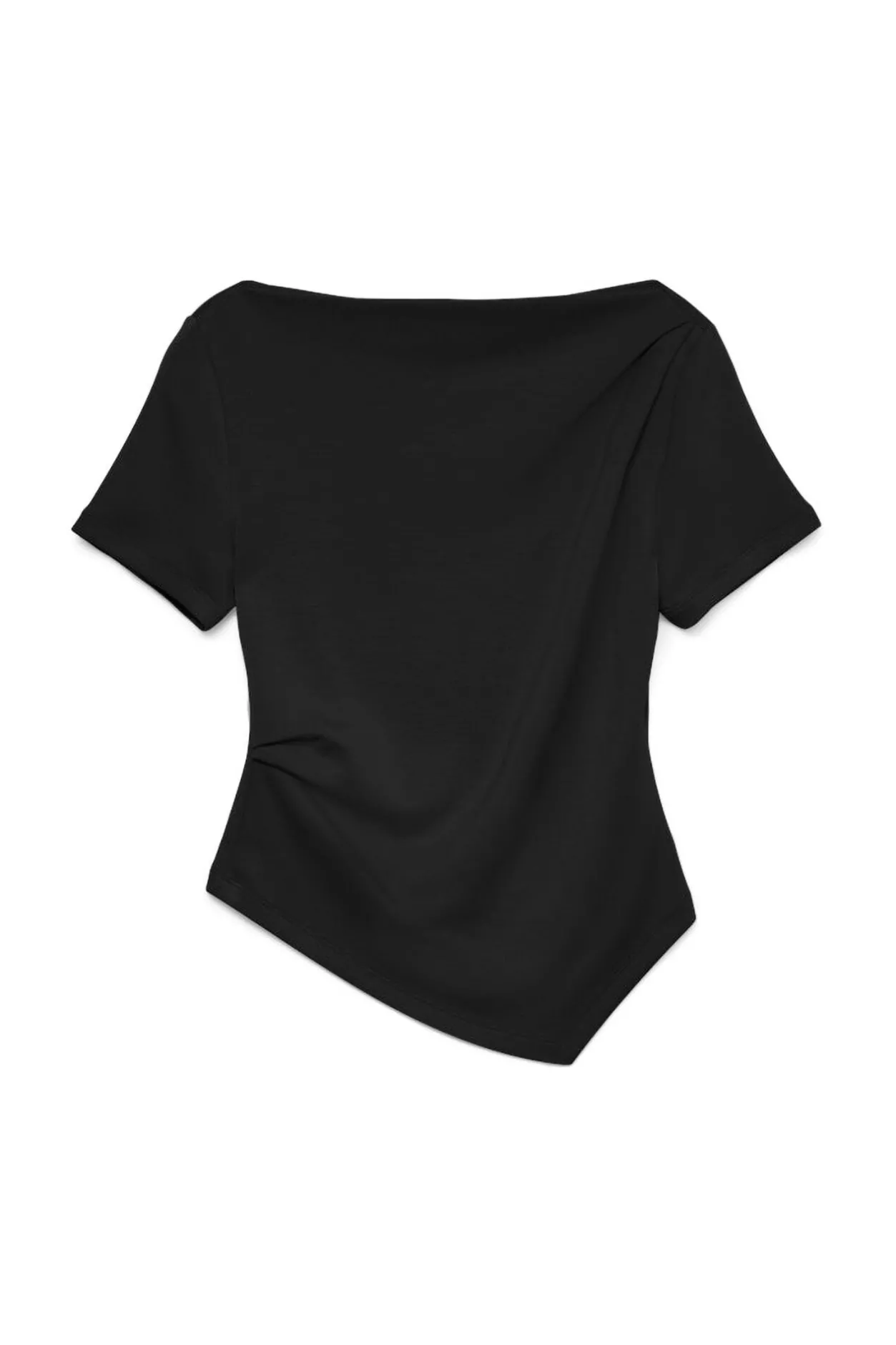 Vero Moda Top de mujer de manga corta asimétrico Negro Online