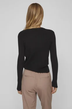 Vila Top de punto canalé Negro Online