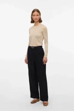 Vero Moda Top de punto tejido efecto metalizado Beige Sale
