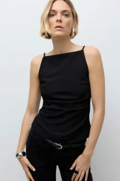 Vero Moda Top de tirantes y cuello barco Negro New