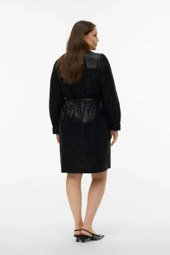 Vero Moda Curve Top detalles brillantes talla grande Negro Clearance