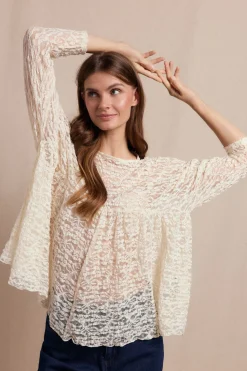 Slowlove Top encaje capa Marfil Outlet
