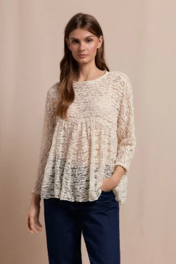 Slowlove Top encaje capa Marfil Outlet