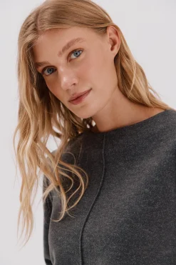 Cortefiel Top escote chimenea Gris oscuro Online