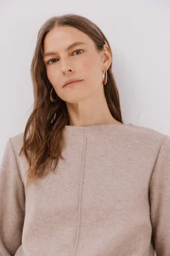 Cortefiel Top escote chimenea Beige