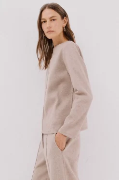 Cortefiel Top escote chimenea Beige