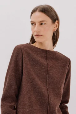 Cortefiel Top escote chimenea Marr&oacute;n oscuro New