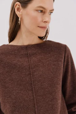 Cortefiel Top escote chimenea Marr&oacute;n oscuro New