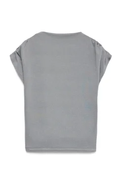 Vero Moda Top escote Perkins lúrex Gris Discount