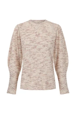 Slowlove Top estructura frunce Beige New