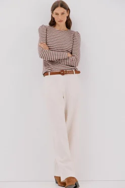 Cortefiel Top estructura rayas multicolor Estampado verde Sale