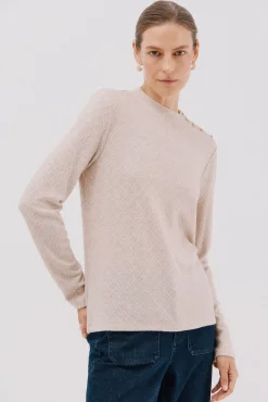 Cortefiel Top estructura rombos Beige Outlet