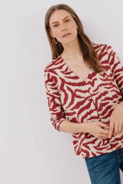 Cortefiel Top fluido pliegue Multicolor Online