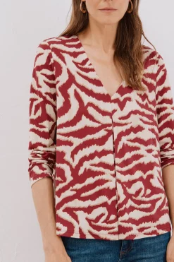 Cortefiel Top fluido pliegue Multicolor Online