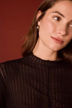 Slowlove Top frunces Negro Outlet