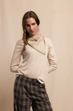 Slowlove Top frunces manga Marfil Hot