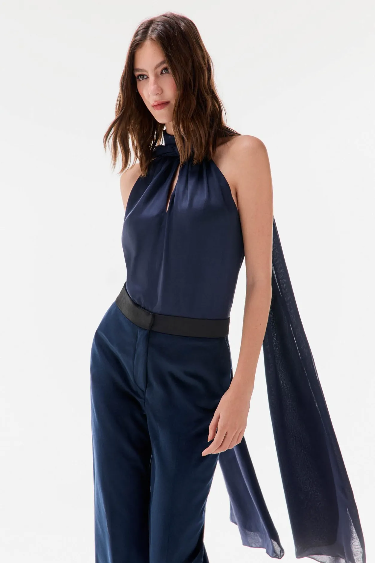 TFP by Tamara Falcó Top lazada liso Azul Best