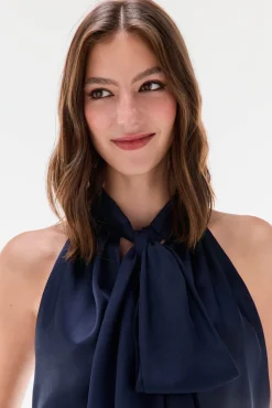 TFP by Tamara Falcó Top lazada liso Azul Best