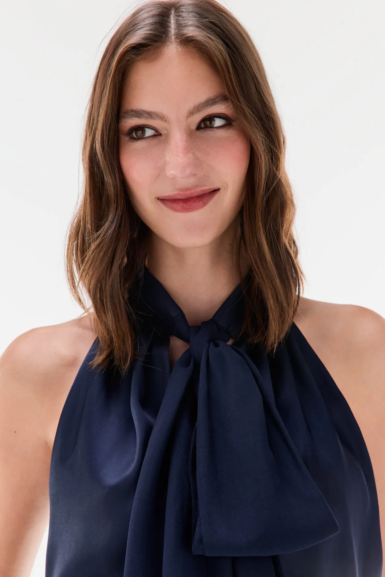 TFP by Tamara Falcó Top lazada liso Azul Best