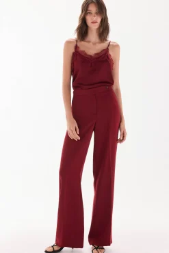 TFP by Tamara Falcó Top lencero Burdeos New